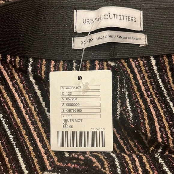 NWT Urban Outfitters Lurex Metallic Wide Leg Pants XS New Year’s Eve holiday - Picture 8 of 8